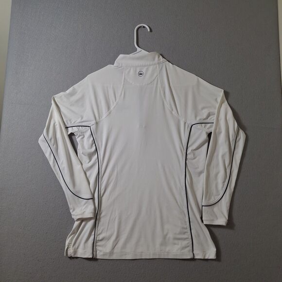 Peter Millar Sun Comfort Shirt Women's M White Lightweight Base Layer 1/4 Zip - Picture 5 of 7